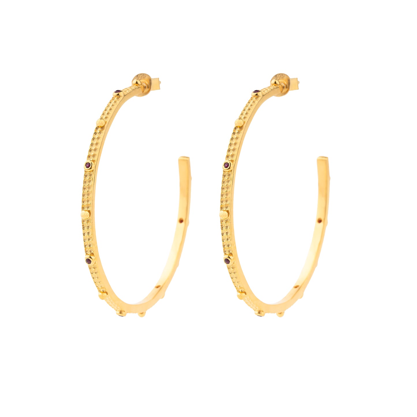 Aros Grandes con Circonitas Marrón