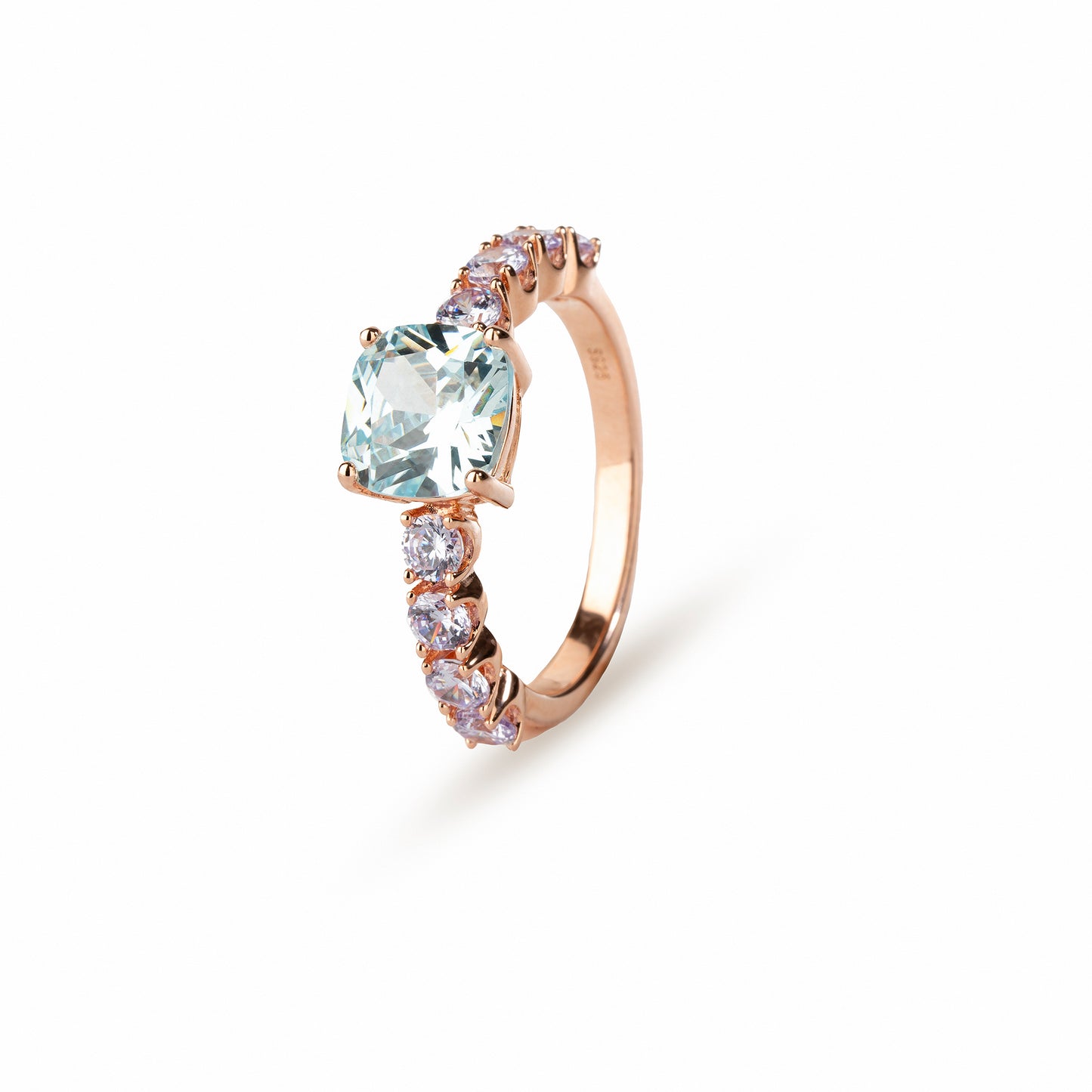 Anillo Aqua Marina y Lavanda