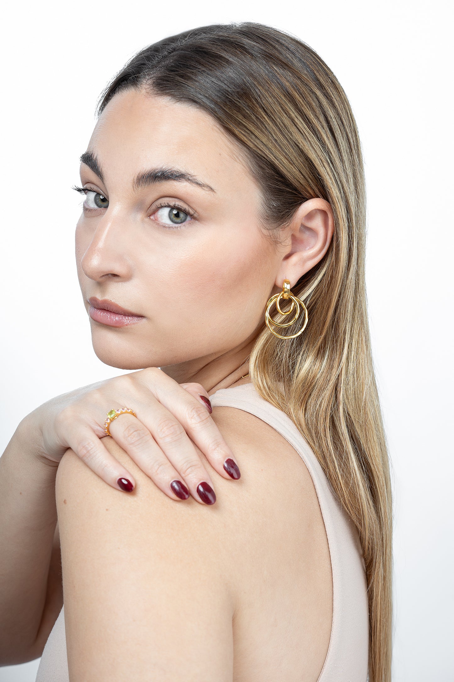 Anillo Aqua Marina y Lavanda